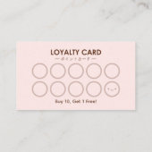 Carte De Visite Boulangerie Cookie Baker Loyalty Card Coeur Jam Cu (Dos)