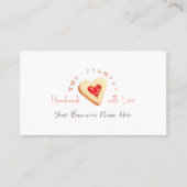 Carte De Visite Boulangerie Cookie Baker Loyalty Card Coeur Jam Cu (Devant)