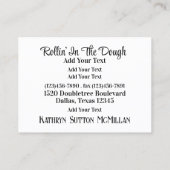 Carte De Visite Boulangerie / Cuisine (Dos)