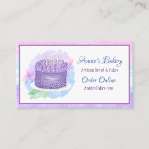 Carte De Visite Boulangerie Cuisine au gâteau d'anniversaire