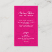 Carte De Visite Boulangerie Cupcake (Dos)