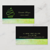 Carte De Visite Boulangerie Cupcake à la Parties scintillant verte (Devant / Derrière)