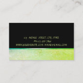 Carte De Visite Boulangerie Cupcake à la Parties scintillant verte (Dos)