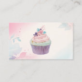 Carte De Visite Boulangerie Cupcake Aquarelle (Devant)