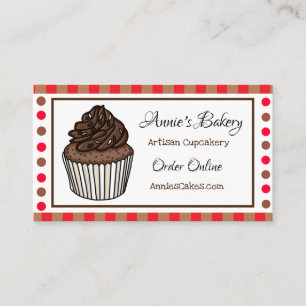 Carte De Visite Boulangerie   Cupcake arrosé de chocolat