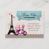 Carte De Visite Boulangerie Cupcake Cake Pops Paris Tour Eiffel (Dos)