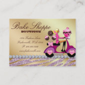 Carte De Visite Boulangerie Cupcake Cake Pops Parties scintillant  (Dos)