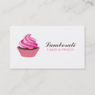 Carte De Visite Boulangerie Cupcake Cuisine moderne et élégante ro