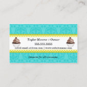 Carte De Visite Boulangerie Cupcake Damask Frontale à échalotes (Dos)