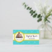 Carte De Visite Boulangerie Cupcake Damask Frontale à échalotes (Debout devant)