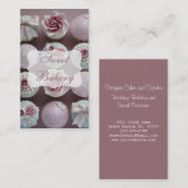 Carte De Visite Boulangerie Cupcake de Mauve Designer (Devant / Derrière)