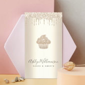 Carte De Visite Boulangerie Cupcake Pâtisserie Chef Gold Glam Part