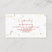 Carte de visite boulangerie Cupcakes (Dos)