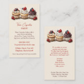 Carte de visite boulangerie Cupcakes (Devant / Derrière)