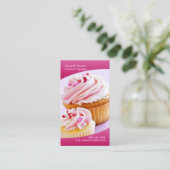 Carte de visite boulangerie Cupcakes (Debout devant)