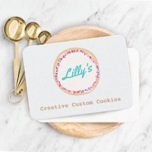 Carte De Visite Boulangerie customisée Cookie Personnalisé Logo Ca