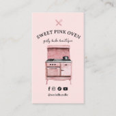Carte De Visite Boulangerie Cute Rose Vintage Four (Devant)