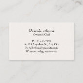 Carte De Visite Boulangerie d'aquarelle (Dos)