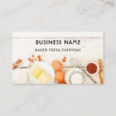 Carte De Visite Boulangerie d'aquarelle blanche moderne et fine (Devant)