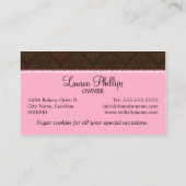 Carte De Visite Boulangerie de biscuit de sucre (Dos)