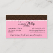 Carte De Visite Boulangerie de biscuit de sucre (Dos)