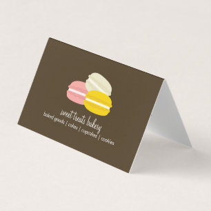 Carte De Visite Boulangerie de biscuits de Macaron français color