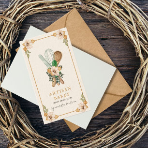 Carte De Visite Boulangerie de boulangerie et d'ustensiles de Cuis