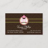 Carte De Visite Boulangerie de bruits de petit gâteau et de gâteau (Dos)