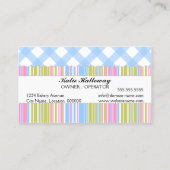 Carte De Visite Boulangerie de bruits de petit gâteau et de gâteau (Dos)