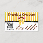 Carte De Visite Boulangerie de cake pops personnalisés avec QR Cod (Dos)
