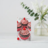 Carte De Visite Boulangerie de chocolat cerise (Debout devant)