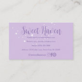 Carte De Visite Boulangerie de Cuisine de pourpre orange étoiles (Dos)