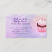 Carte De Visite Boulangerie de cupcake de fée afro-américaine (Dos)