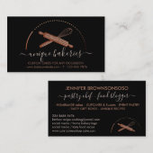 Carte De Visite Boulangerie de fabrication de gâteaux en cercle no (Devant / Derrière)