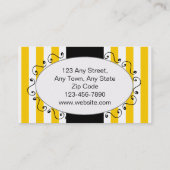 Carte De Visite Boulangerie de gâteau de petit gâteau de rayures (Dos)