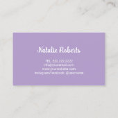 Carte De Visite Boulangerie de gâteau doux Typographie mignonne La (Dos)