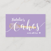 Carte De Visite Boulangerie de gâteau doux Typographie mignonne La (Devant)