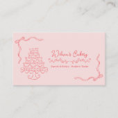 Carte De Visite Boulangerie de gâteau Mariage tiré à la main (Devant)