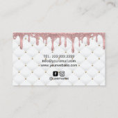 Carte De Visite Boulangerie de gâteau Rose Gold Drige de luxe (Dos)