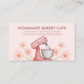 Carte De Visite Boulangerie de gâteau rose pâle (Devant)