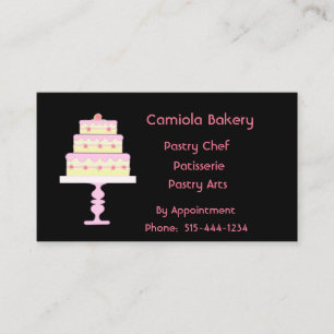 Carte De Visite Boulangerie de gâteaux mariages