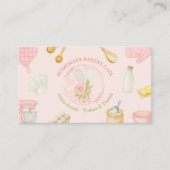 Carte De Visite Boulangerie De Gâteaux Restauration Florale Rose-B (Devant)