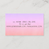 Carte De Visite Boulangerie de mélange de gâteaux de parties scint (Dos)