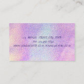 Carte De Visite Boulangerie de mélange de gâteaux holographique mo (Dos)