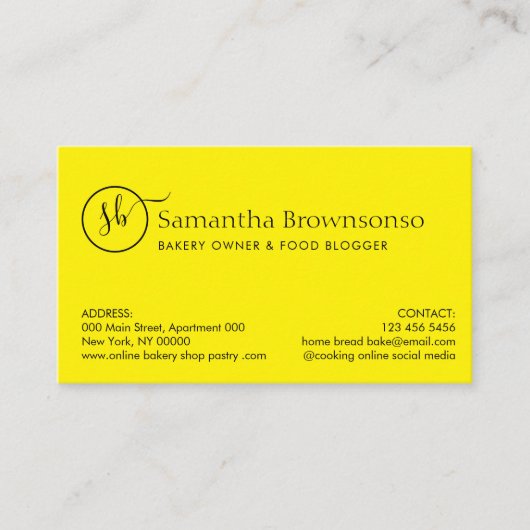 Carte De Visite Boulangerie de pain d'oeuf sur mesure à base d'oeu (Devant)