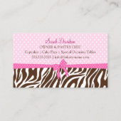 Carte De Visite Boulangerie de pâtisseries de cupcake et de gâteau (Dos)