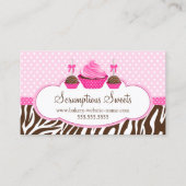 Carte De Visite Boulangerie de pâtisseries de cupcake et de gâteau (Devant)