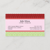 Carte De Visite Boulangerie de petit gâteau de fraise (Dos)