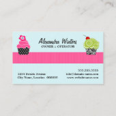 Carte De Visite Boulangerie de petit gâteau de point de polka de (Dos)