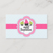 Carte De Visite Boulangerie de petit gâteau de zigzag de Chevron (Devant)